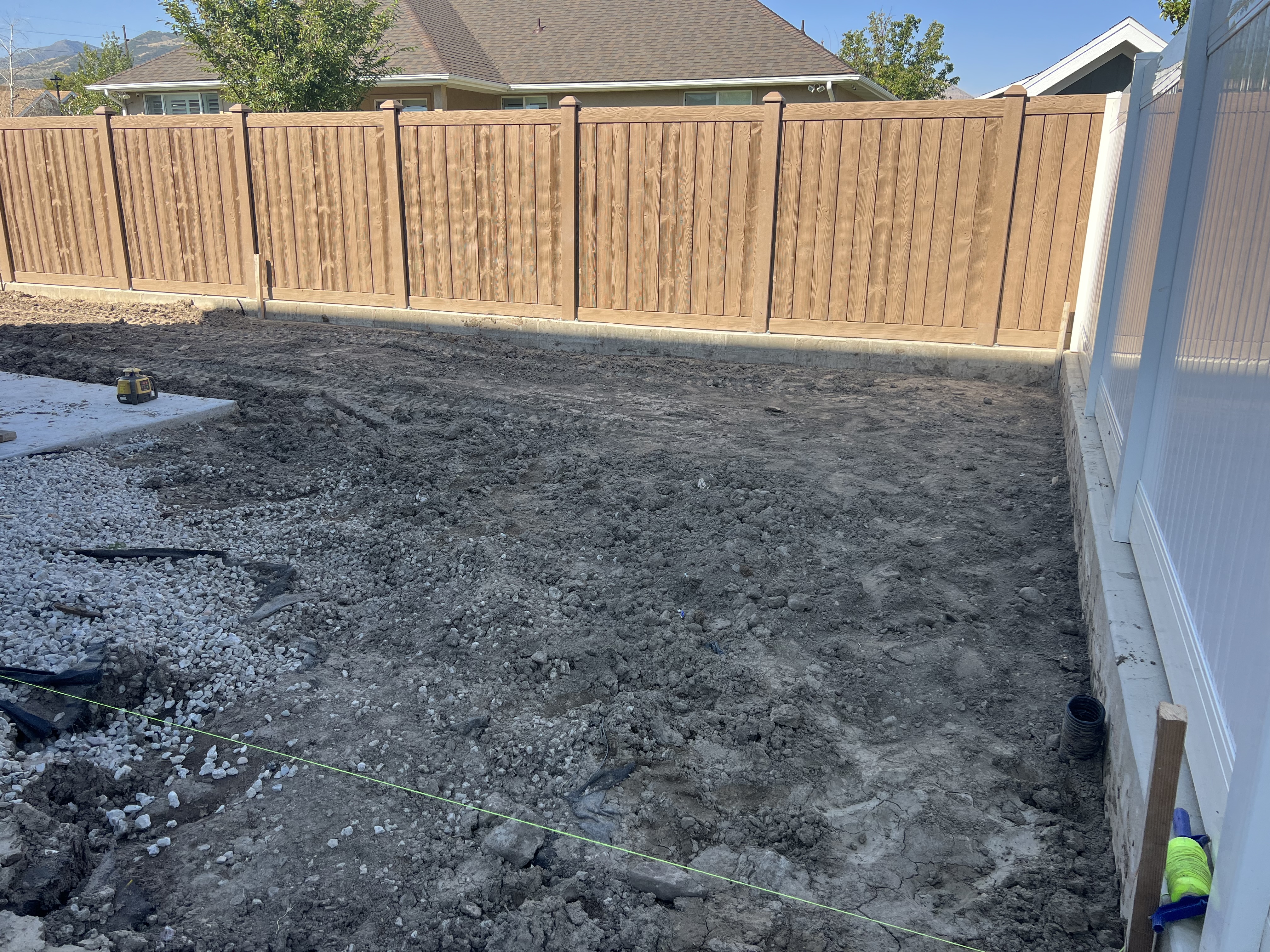 Backyard before patio