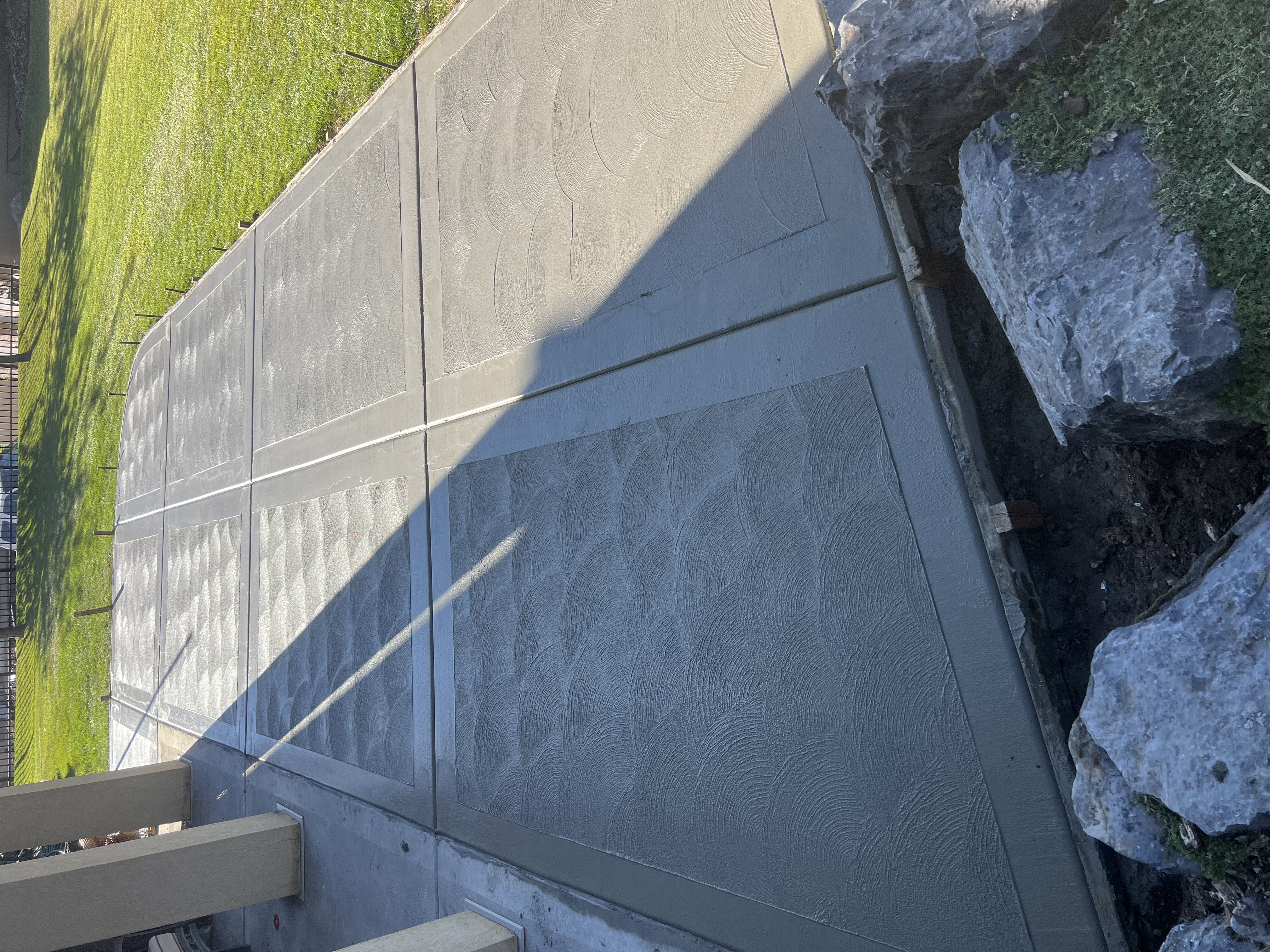 Completed broom finish patio - Salt Lake City