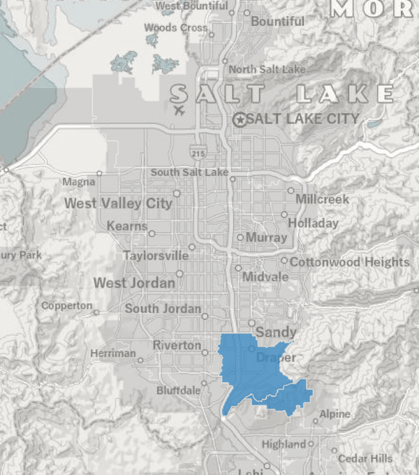 Draper City Service Area Map
