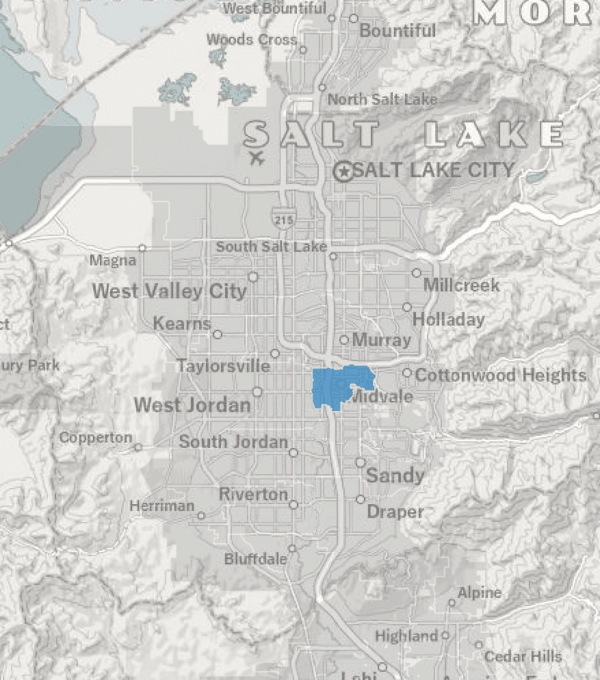 Midvale City Service Area Map