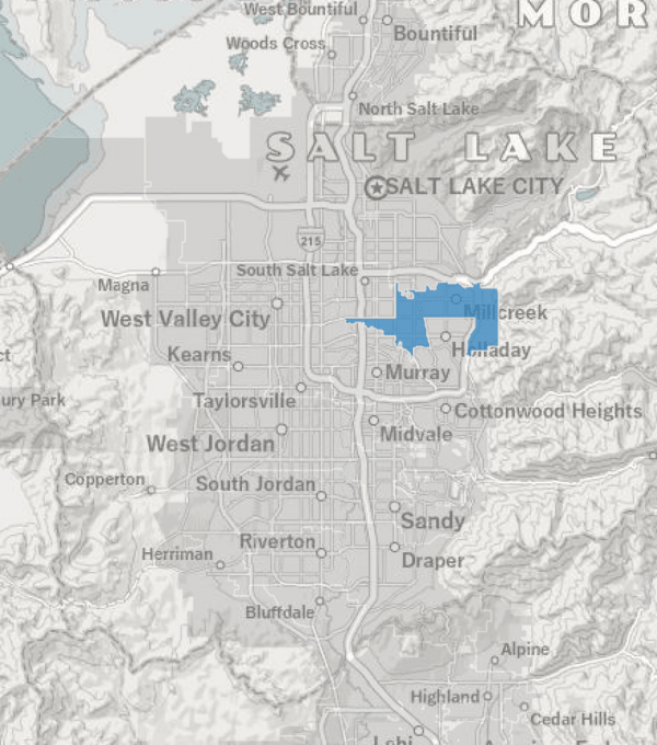 Millcreek City Service Area Map