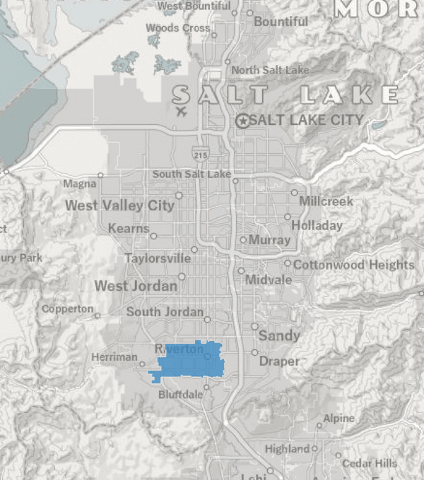 Riverton City Service Area Map