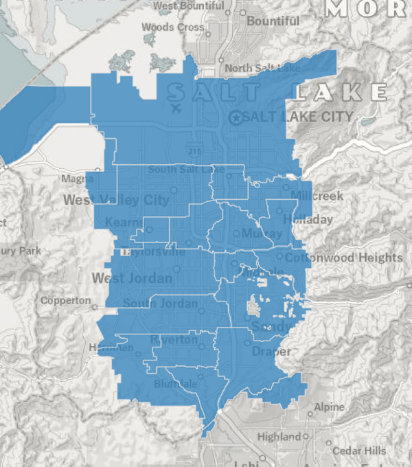Salt Lake County Service Area Map