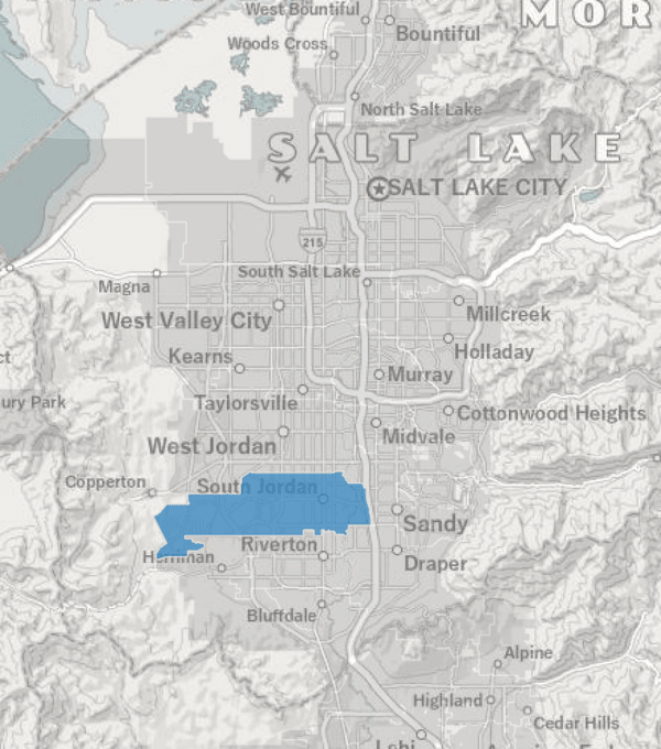 South Jordan City Service Area Map