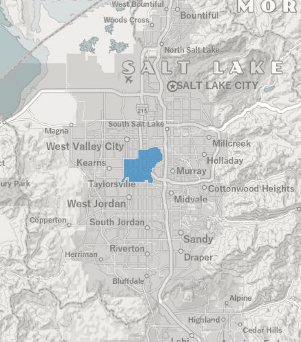 Taylorsville City Service Area Map