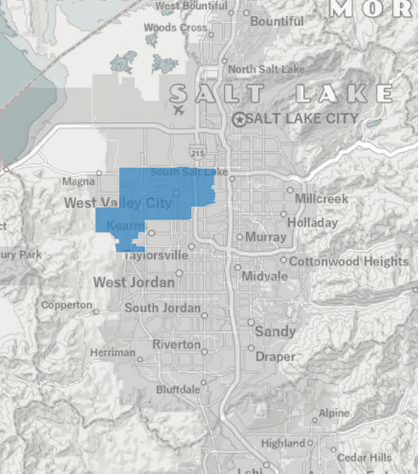 West Valley City Service Area Map